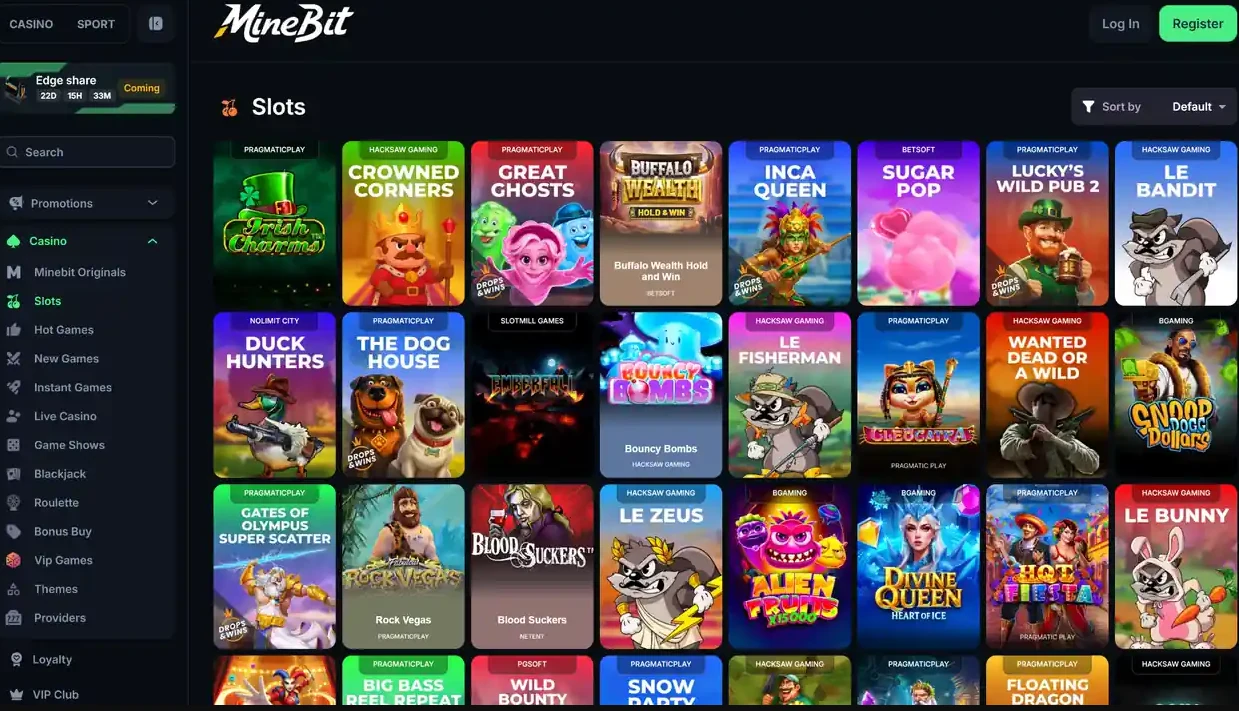 Official MineBit game grid screenshot